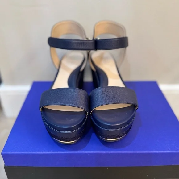 ❤️Cole Haan Navy Blue Platform Shoes Sz 7 - Picture 1 of 7